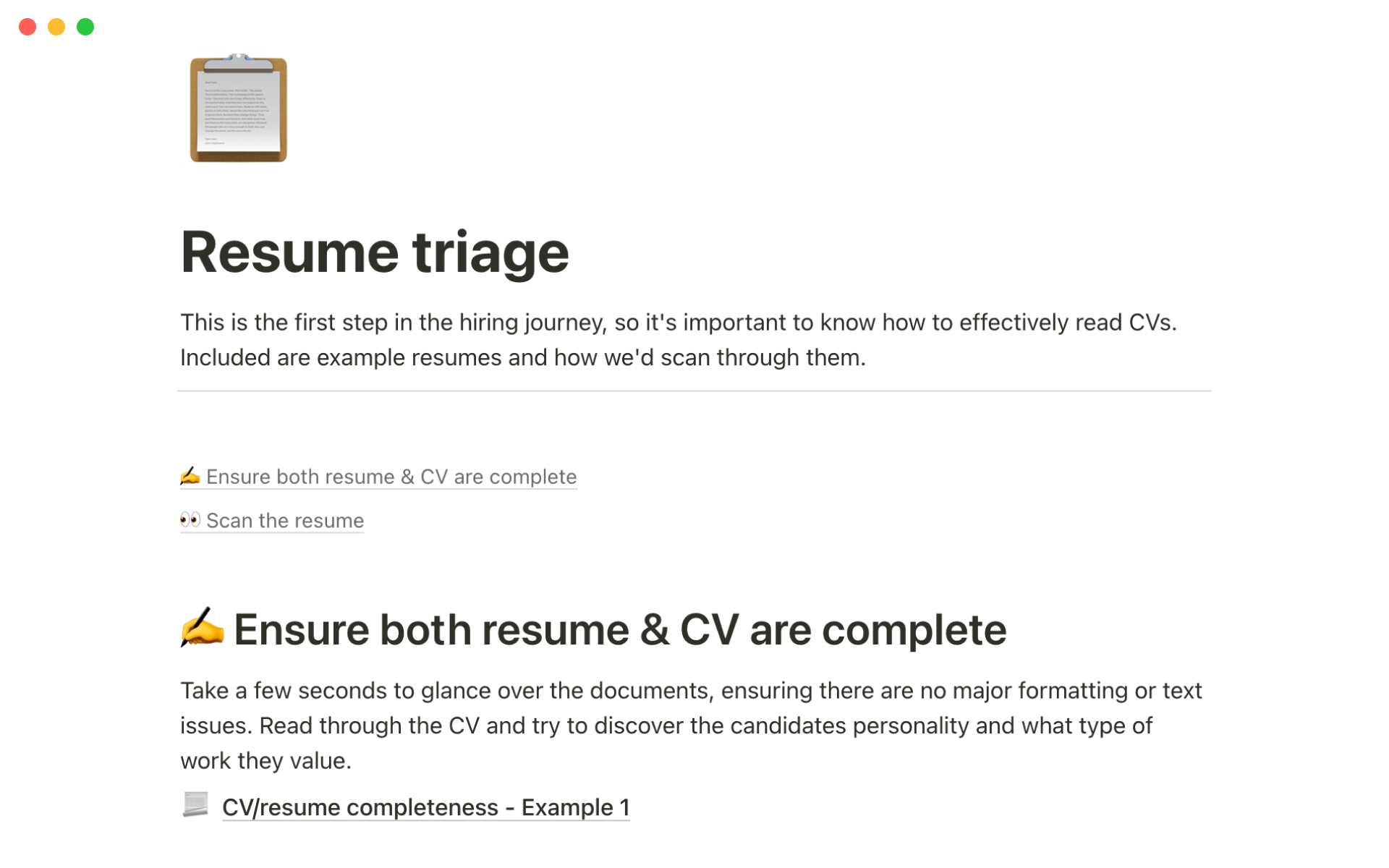 A template for avoiding scattered information and creating a synchronized and efficient system for everyone involved in the hiring process.