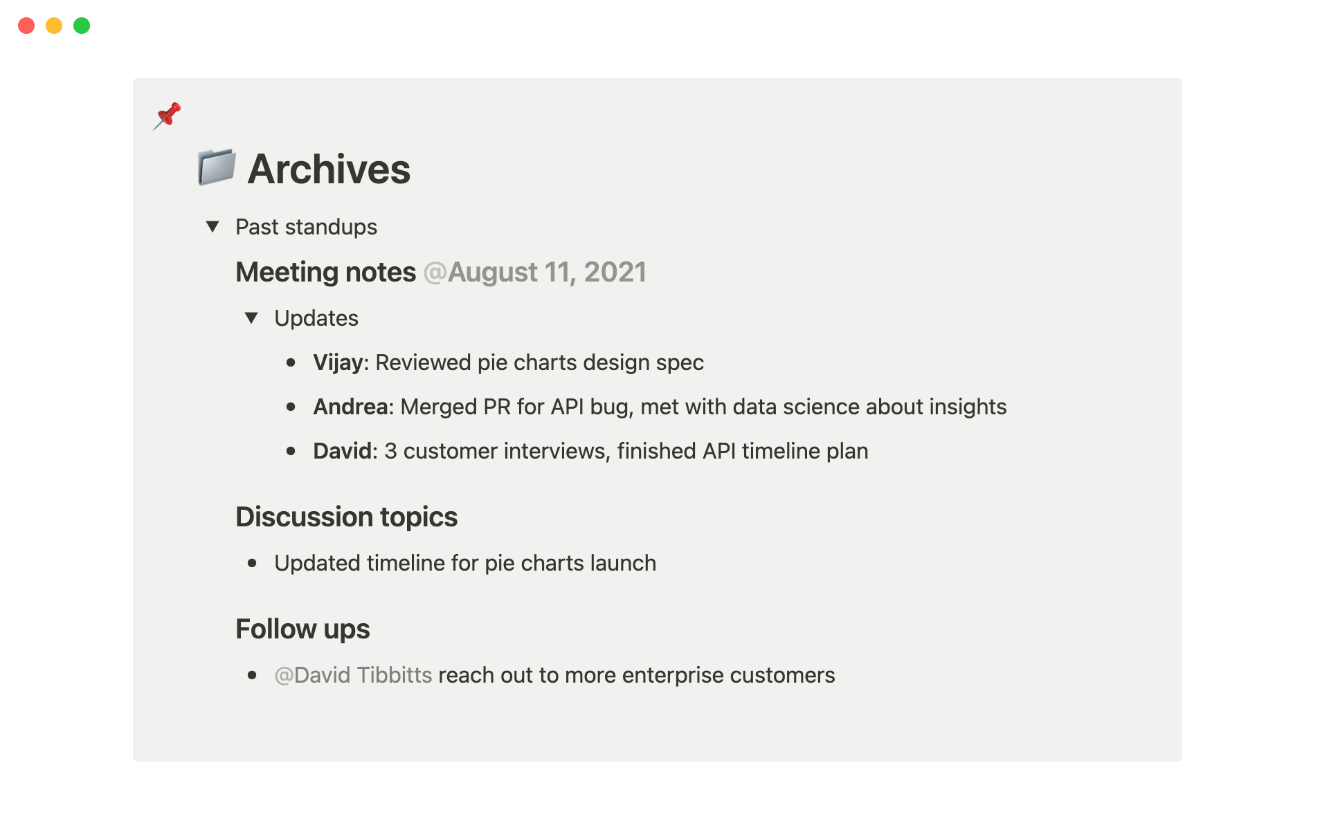 Give your whole team a searchable record of meetings as they work through complex projects.